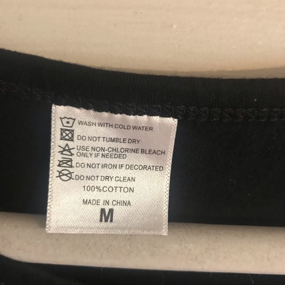 3/$15 Good Vibes black T-shirt size M - Picture 4 of 6